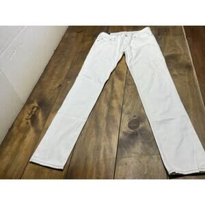 EVISU Size 29 White Denim Jeans Straight Leg Casual Womens
